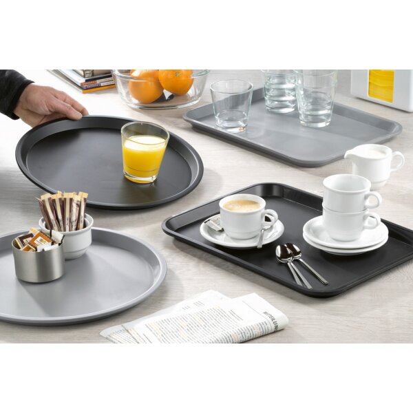 Esmeyer Plateau de service OHIO, rond, noir