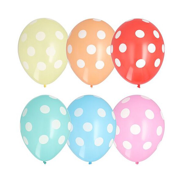 PAPSTAR Ballon de baudruche Dots, couleurs assorties