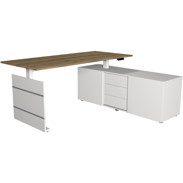 kerkmann Poste de travail complet Move 3, blanc (gauche)