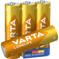 VARTA Pile alcaline LONGLIFE, Mignon AA, pack de 10
