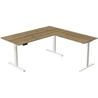 kerkmann Sitz-Steh-Schreibtisch Move 3 mit Anbau, asteiche