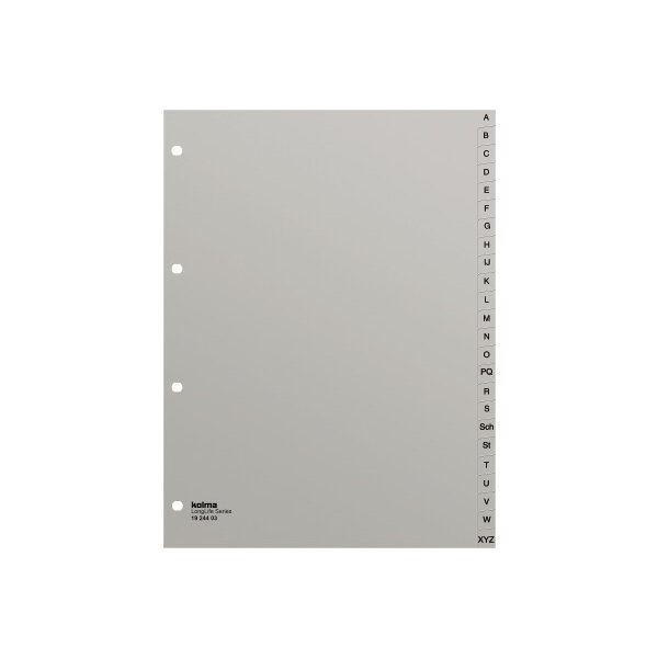 KOLMA Register LongLife A4 19.244.03 grau A-Z 24-teilig