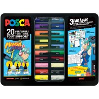 POSCA Pigmentmarker "MANGA HERO", 20er Metallbox