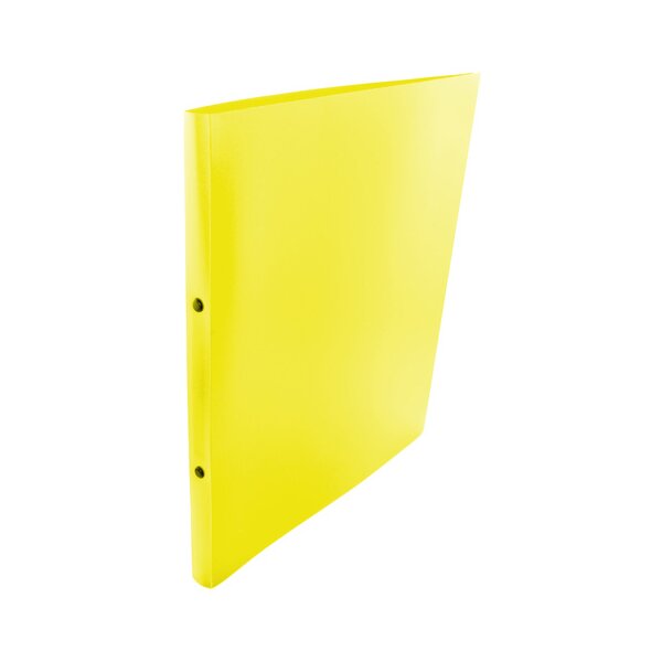 kangaro Classeur &agrave; anneaux, 2 anneaux, PP, A4, jaune