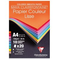 Clairefontaine Bloc de papier couleur MAYA, A4, 20 feuilles