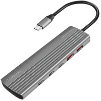 LogiLink USB 3.2 Ultra-Slim-Hub, 10-Port, 2x USB-A, 8x USB-C