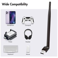 LogiLink Adaptateur USB-Bluetooth 5.3 avec antenne, noir