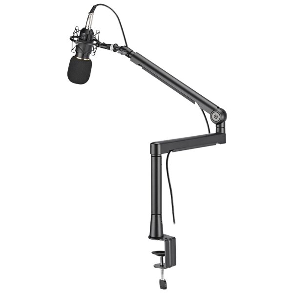 LogiLink Professioneller Mikrofonarm, schwarz