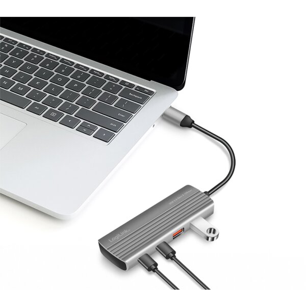 LogiLink USB 3.2 Ultra-Slim-Hub, 4-Port, 2x USB-A, 2x USB-C