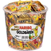 HARIBO Fruchtgummi Goldbären Minis 1 kg Runddose