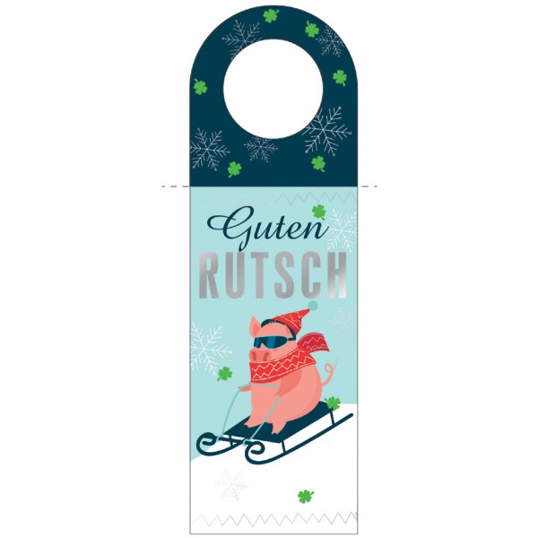 CACTUS Neujahrs-Flaschenanhänger "Guten Rutsch"