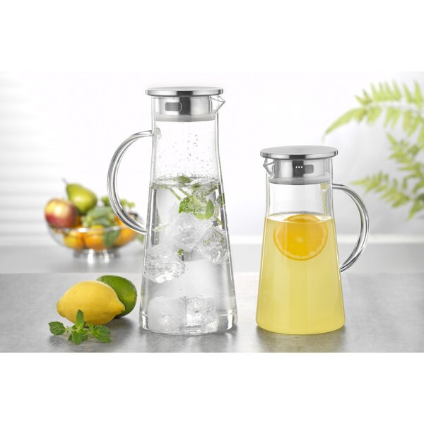 Esmeyer Carafe en verre FARO, avec poign&eacute;e, 1,7 litre