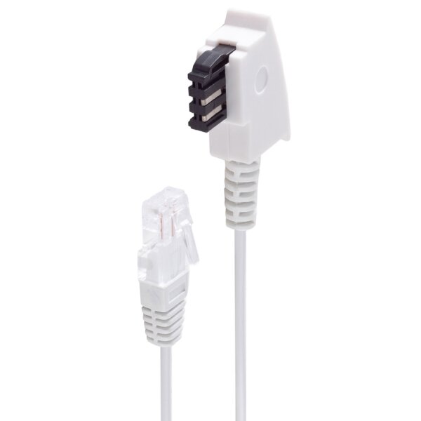 shiverpeaks BASIC-S Telefonkabel, weiss, 3,0 m