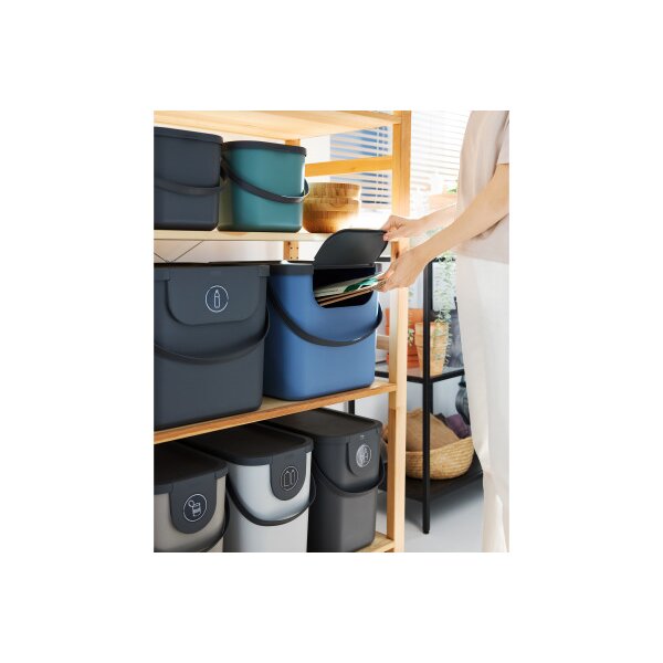 ROTHO Boîte de recyclage Albula 40l 1034406161 Horizon blue 358x340x400mm