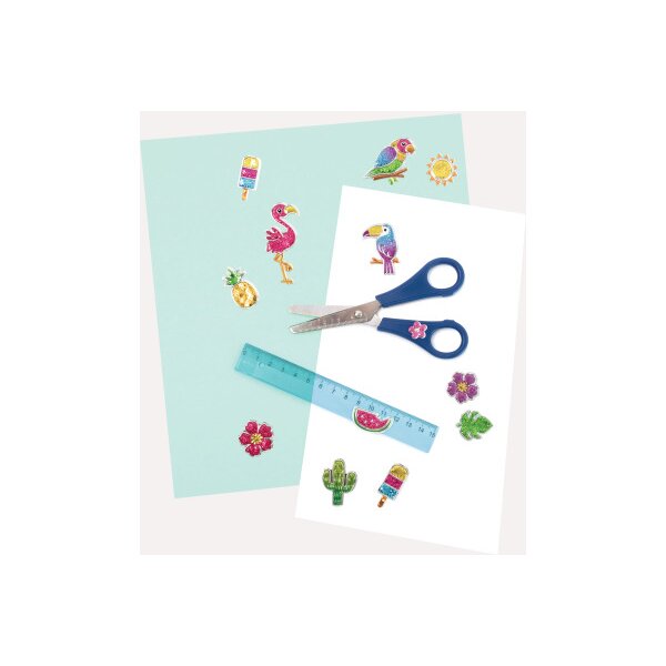 FOLIA Stickers Bulles 14x21cm 19501 Tropical