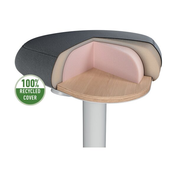 LEITZ Tabourets de bar Ergo Acitv 6545-00-85 gris clair