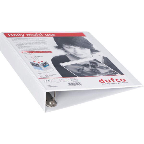 DUFCO Präsentations-Ringbuch 5.6cm 31161 4 Ringe weiss A4