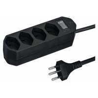STEFFEN Steckdosenleiste Compact 200130114 4x T13,schwarz