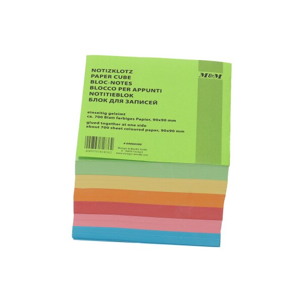 M&M Ersatzzettel Zettelbox 69060300 gleimt, farbig 700 Blatt