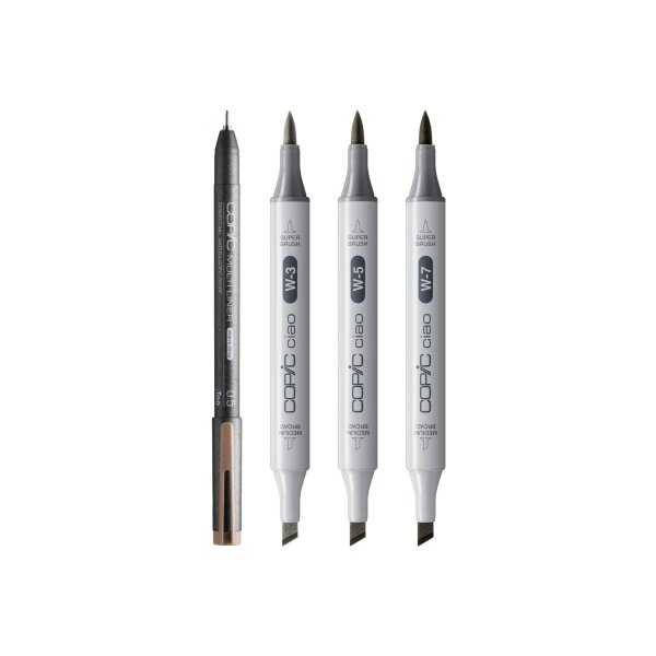 COPIC Marker Ciao Shade Set 22075420 Dark Warm Gray 4 Stück