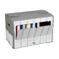 NIPS Ordner-Archivbox 852505124 505x318x335mm, grau/weiss