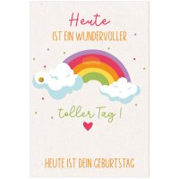 SUSY CARD Geburtstagskarte Round Regenbogen