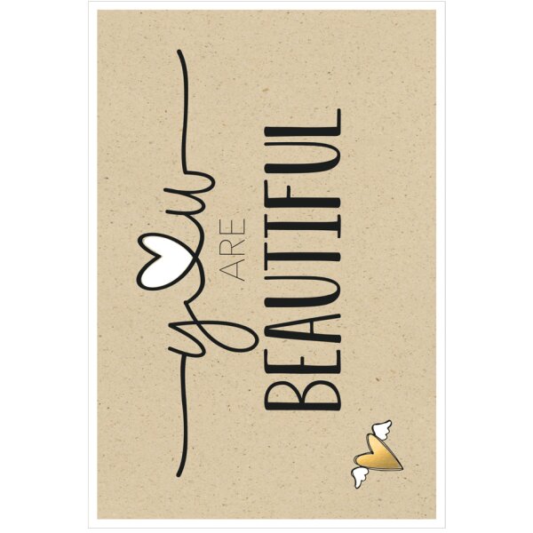 SUSY CARD Carte de voeux Bee yourself Petit coeur