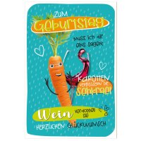 SUSY CARD Geburtstagskarte Wiggle Möhre
