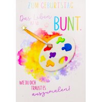 SUSY CARD Geburtstagskarte Round "Segelboot"