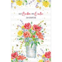 SUSY CARD Geburtstagskarte Wish and Bloom Mohnblumen