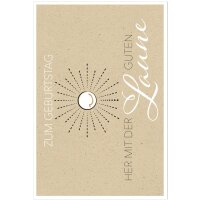 SUSY CARD Geburtstagskarte Bee yourself Kleeblatt