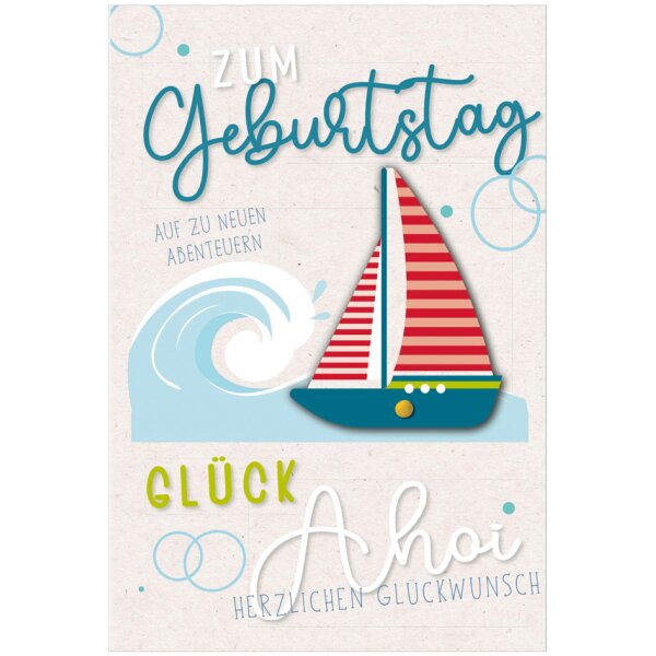 SUSY CARD Geburtstagskarte Round "Grill"