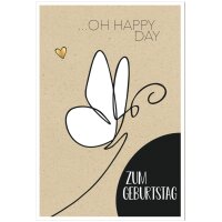 SUSY CARD Geburtstagskarte Bee yourself Schmetterling
