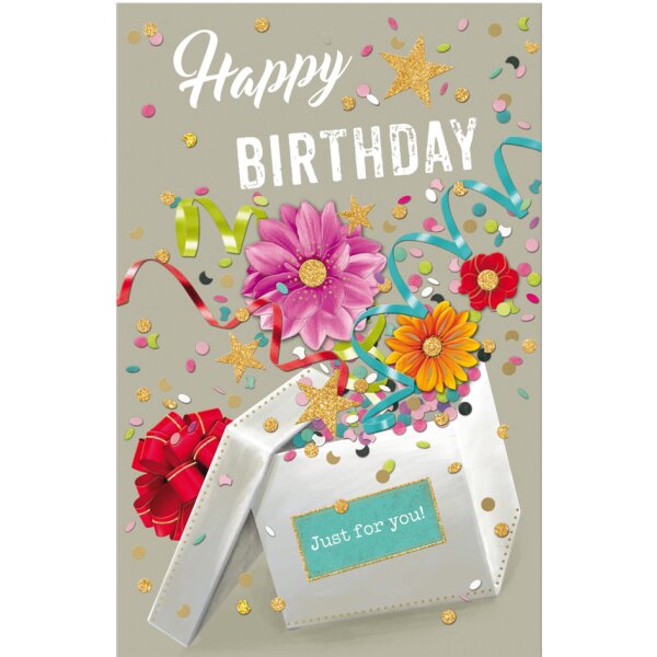 SUSY CARD Geburtstagskarte Confetti "Blüte"