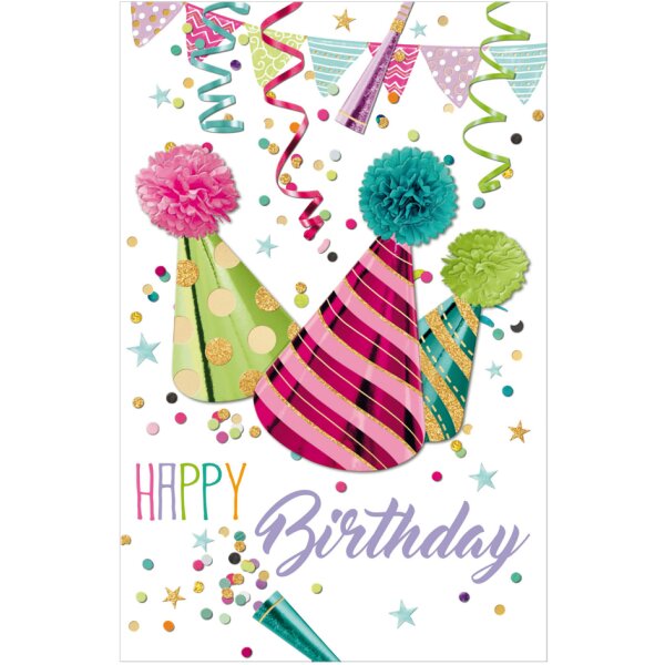SUSY CARD Geburtstagskarte Confetti "Blüte"