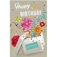 SUSY CARD Geburtstagskarte Confetti "Blüte"