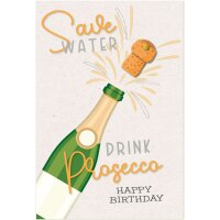 SUSY CARD Carte danniversaire Round Champagne