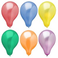 PAPSTAR Ballon de baudruche Metallic, couleurs assorties