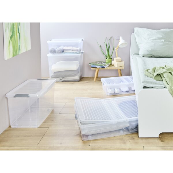 keeeper Bo&icirc;te de rangement leo, 74 litres, transparent