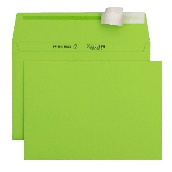 METTLER Enveloppe couleur C5 sans fenêtre vert poison 120g - 250 pièces