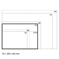 METTLER Couvert farbig C5 ohne Fenster Haftklebe...