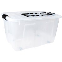plast team Boîte de rangement HOME BOX, roulettes...