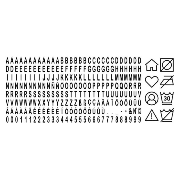 trodat Textilstempel-Set "7 Sachen Stempel", schwarz