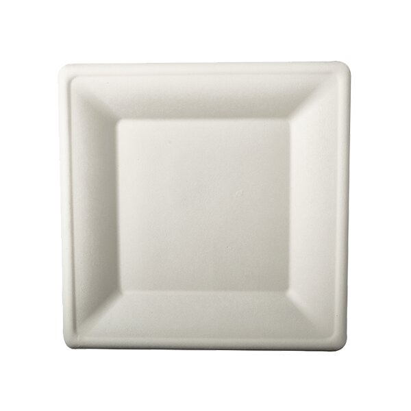 PAPSTAR Zuckerrohr-Teller "pure", eckig, 155 x 155 mm, 50er