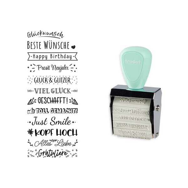 trodat Kreativstempel Creative Mini "Beste W&uuml;nsche"