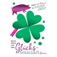 CACTUS Neujahrskarte mit Rubbel-Glücksbotschaft