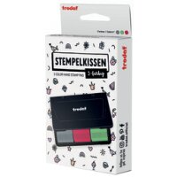 trodat Stempelkissen 9051, 3-farbig, schwarz rot blau