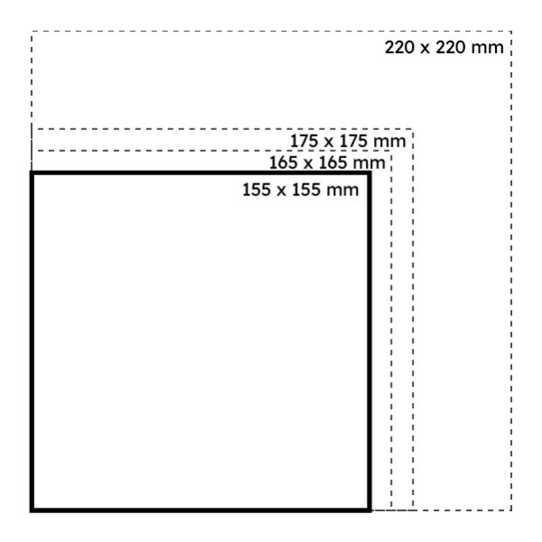METTLER Couvert farbig 155 x 155 mm ohne Fenster Haftklebe orange 120g - 500 Stück