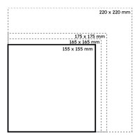 METTLER Couvert farbig 155 x 155 mm ohne Fenster...