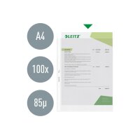 LEITZ Zeigetaschen PP A4 47900000 genarbt, 0,09mm 100...